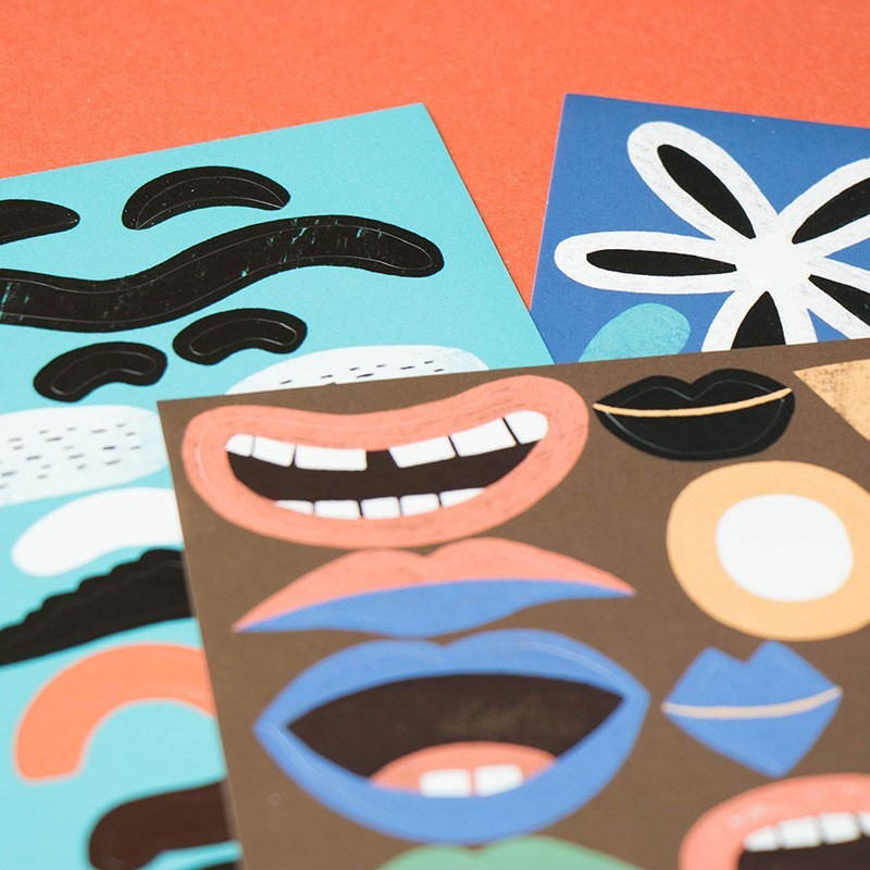 Creative activity with stickers